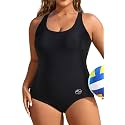 Plus Size One Piece Swimsuits for Women Athletic Tummy Control Bathing Suit