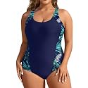 Plus Size One Piece Swimsuits for Women Athletic Tummy Control Bathing Suit