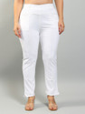 Plus Size Relaxed Women White Trousers