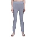 Plus Size Slub Lycra Trouser CigarettePencil Pants