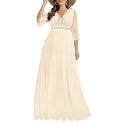 Plus Size Wedding Dresses Boho Lace Formal Bohemian Fall Long Dress