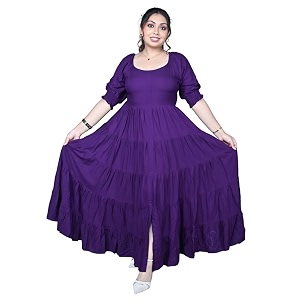 Plus Size Womens Ruffle Tiered Maxi Dress