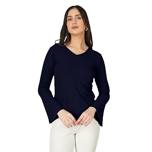 Plus Size Women Top Bell Sleeve
