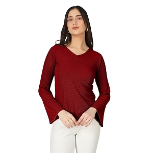 Plus Size Women Top Bell Sleeve