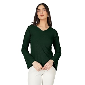 Plus Size Women Top Bell Sleeve