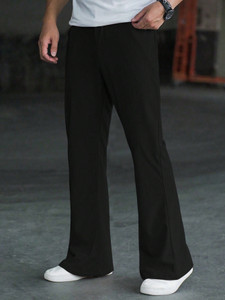 Plus91 Loose Fit Men Black Trousers