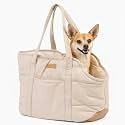 Plush Dog Purse Carrier for Small Dogs, Soft Tote, White