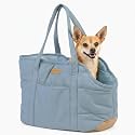 Plush Dog Purse Carrier for Small Dogs, Soft Tote, Light Blue