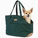Plush Dog Purse Carrier for Small Dogs, Soft Tote, Green
