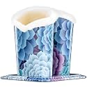 Plush Fluffy Lined Double Eyeglasses Holder Stand Protective Glasses Holder Case Rests Securely on Desk or Nightstand