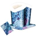 Plush Fluffy Lined Double Eyeglasses Holder Stand Protective Glasses Holder Case Rests Securely on Desk or Nightstand