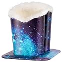 Plush Fluffy Lined Double Eyeglasses Holder Stand Protective Glasses Holder Case Rests Securely on Desk or Nightstand