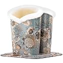 Plush Fluffy Lined Double Eyeglasses Holder Stand Protective Glasses Holder Case Rests Securely on Desk or Nightstand