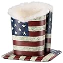 Plush Fluffy Lined Double Eyeglasses Holder Stand Protective Glasses Holder Case Rests Securely on Desk or Nightstand