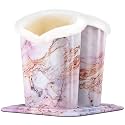 Plush Fluffy Lined Double Eyeglasses Holder Stand Protective Glasses Holder Case Rests Securely on Desk or Nightstand