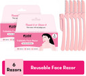 PLUSH Foldable Reusable Face Razor for