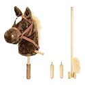 Plush Horse Riding 39inch,Horse Provides Fun Pretend Play for Toddlers &amp; Preschoolers, Clip-Clop Sounds (Coffee)