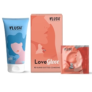 plush loveglove premium extra super dotted condoms10 n amp phlic 100 water based lubricant  vegan electronically tested amp ph balanced  non-flavoured amp compatible with toys  naturally sourced latex
