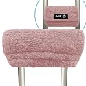 Plush Memory‑Foam Crutch Underarm Pad & Hand‑Grip Covers – Universal Fit, Breathable Moisture‑Wicking, Machine‑Washable Cushion for Crutches, Pain Relief & Chafing Protection(Pink Leopard Print)