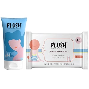 plush phlic lubricant combo - natural  intimate wipes