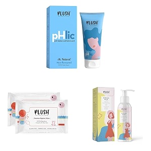 plush phlic lubricantintimate vaginal wipes pack of 2intimate amp vaginal wash 100ml combo  aloe infused personal lubricant amp bamboo-made vaginal wipes