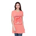 Plush Women39s Long Printed Cotton Round Neck
