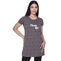 Plush Women39s Long Printed Cotton Round Neck