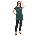 Plush Women39s Long Printed Cotton Round Neck