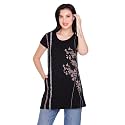 Plush Women39s Long Printed Cotton Round Neck