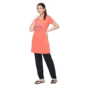 Plush Womens Poly Cotton Summer Wear Printed