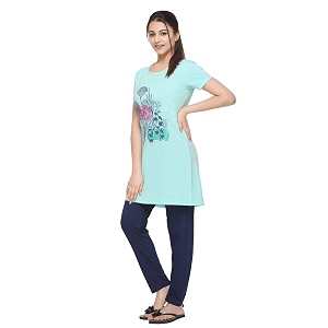 Plush Womens Poly Cotton Summer Wear Printed