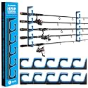PLUSINNO H5P Fishing Rod Holders for Garage Wall/Ceiling Fishing Rod Holder