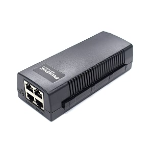 pluspoe dual ports gigabit power over ethernet injector adapter 35 watts max with 2 poe for ip cameras voip phones or access points and other 8023af devices