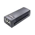 PLUSPOE Dual Ports Gigabit Power Over Ethernet Injector Adapter (35 Watts Max) with 2 PoE for IP Cameras, VOIP Phones or Access Points and Other 802.3af Devices