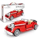 PLUSPOINT Building Blocks Toys for Boys and Girl 6 7 8 9 10 11 12 Year Old, DIY Building Bricks,STEM Engineering Construction Building Set for (Vintage Red)