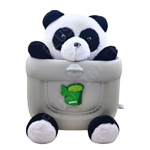 pluspoint cartoon panda cool eva backpack for kids toddlers baby preschoolers light weight with plush toy cute cartoon bag perfect for kids picnics and daily adventures ideal for boys and girls