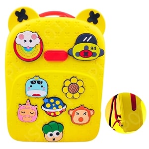 pluspoint eva kids school backpack stylish amp durable silicone waterproof bag for boys and girls lightweight travel backpack perfect for pre-school amp kindergarten adventures yellow