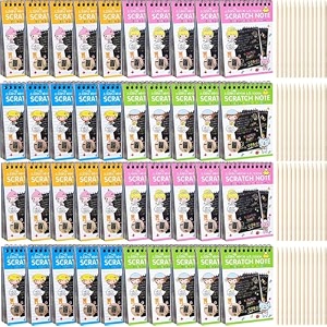 pluspoint scratch note books 10 pages rainbow scratch art book magic doodle scratch painting sketch art drawing notepads with wooden stylus for kids arts and crafts perfect travel activity 4