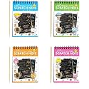 PLUSPOINT Scratch Note Books, 10 Pages Rainbow Scratch Art Book Magic Doodle Scratch Painting Sketch Art Drawing Notepads with Wooden Stylus for Kids Arts and Crafts Perfect Travel Activity (4)