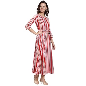 pluss Womens Georgette A-Line Maxi Dress