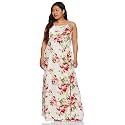 pluss Women39s Georgette A-Line Knee-Length Dress
