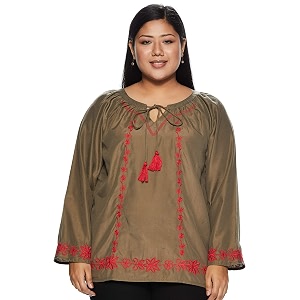pluss Womens Regular Fit Blouse
