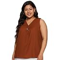 plusS Women39s Regular fit Top LTP3085-RUST- Rust