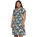 pluss Women39s Georgette A-Line Knee-Length Dress