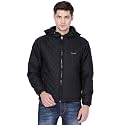 Plutus Mens Solid Hooded Bomber Jacket