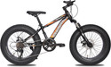 PLUTUS Spirit Fat Bike for Kids with Disc Brake Multi Speed (Black-Red) 20 T (inch) Fat Tyre Cycle