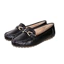 Pluxh Womens Elegant Ballet Flats with Metal