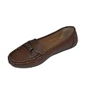 Pluxh Womens Elegant Ballet Flats with Metal