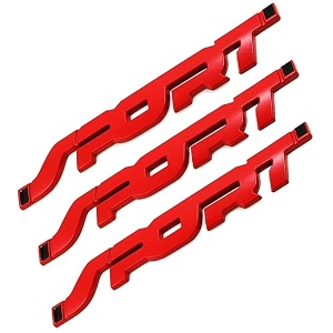 3d sport emblem for all cars amp bikes universal vehicle truck rv suv decor decal 3d raised letters bumper sticker 3m strong adhesive badge red pack of 3