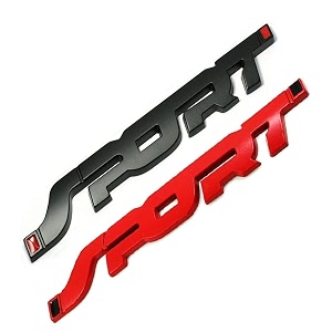 3d sport emblem for all cars amp bikes universal vehicle truck rv suv decor decal 3d raised letters bumper sticker 3m strong adhesive badge black amp red pack of 2